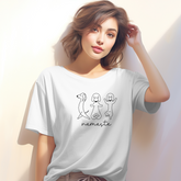 Paw love line Art- Women’s high-waisted t-shirt